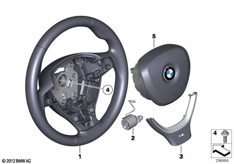 Genuine M Sport Steering Wheel Cover Trim Black 32 33 7 841 892 view 2