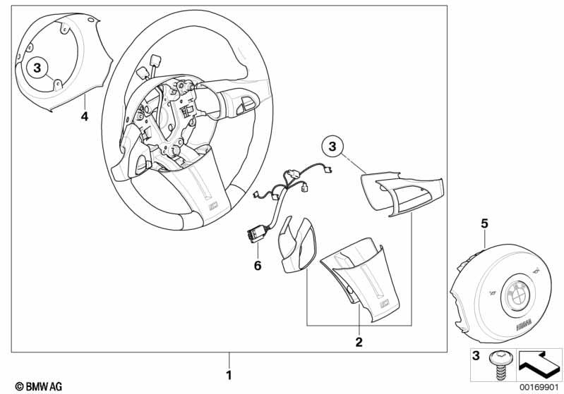 Genuine Steering Wheel Set Of Spoke Covers Trims 32 34 8 035 326 view 2