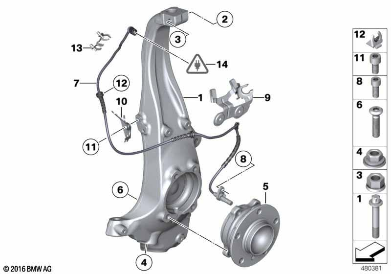 Genuine Front ABS Wheel Speed Sensor DSC Pulse Generator 34 52 6 853 859 view 2