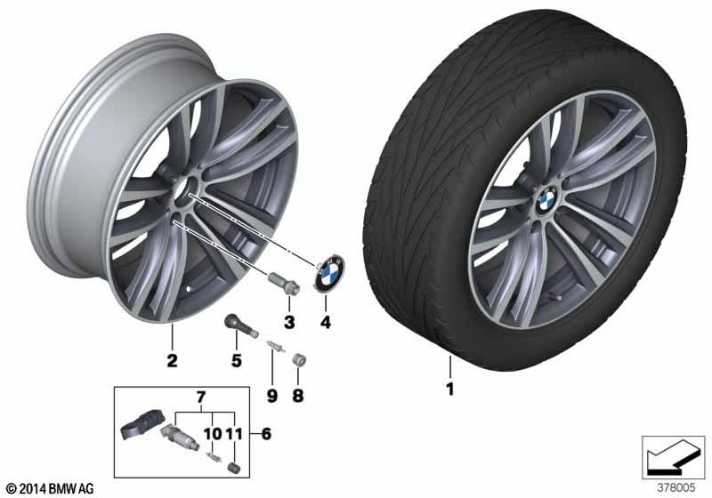 Genuine 19'' Light Alloy Wheel Double Spoke 466 36 10 6 854 681 view 2