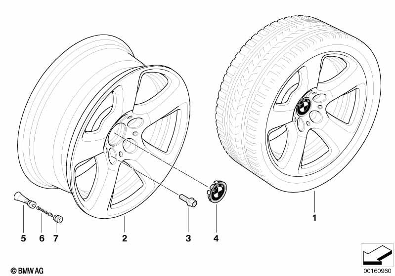 Genuine Alloy Wheel x1 17" Star-Spoke 243 Rim 36 11 6 777 346 view 2