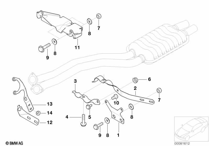 Genuine Suspension Muffler Exhaust Clamp