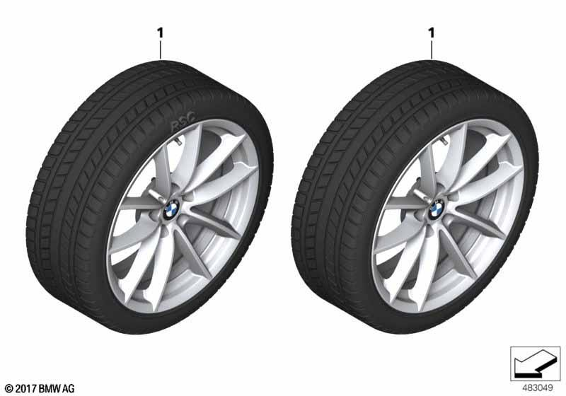 Genuine 18" RDC Wheel With Tyre Winter Light Alloy 225/60 104H 36 11 0 003 053