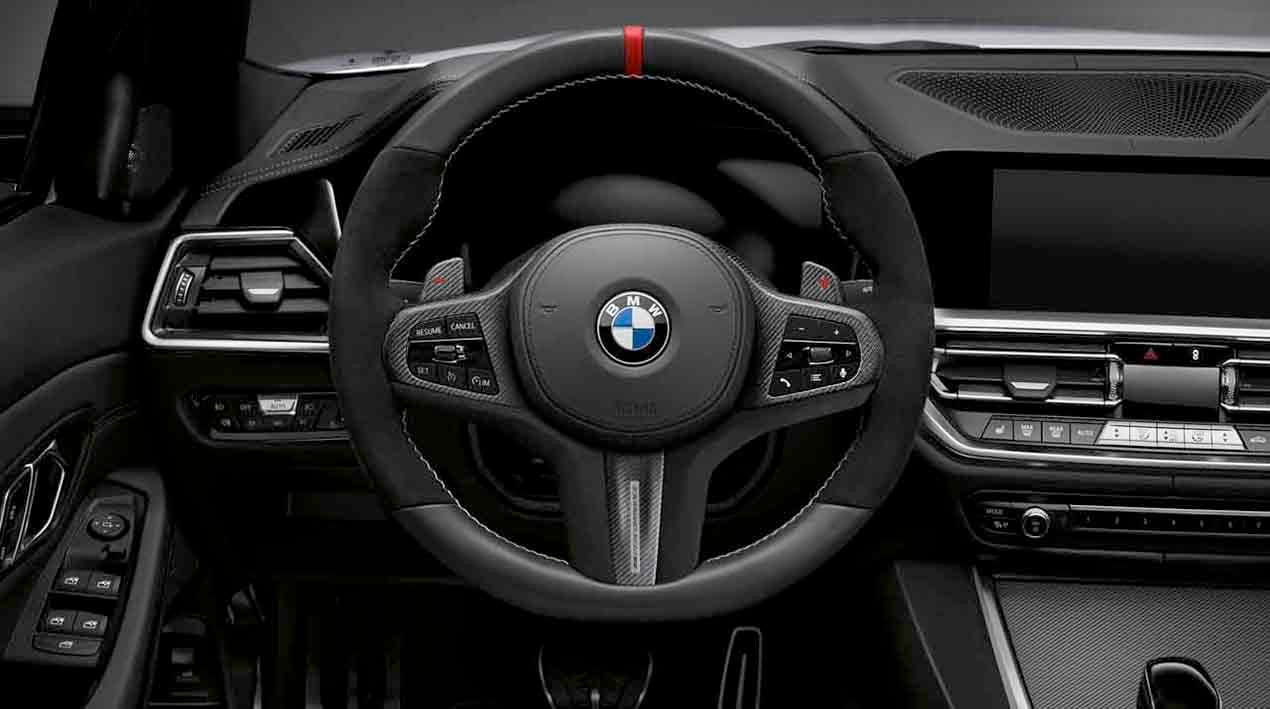 Genuine M Performance Steering Wheel Cover Leather Carbon 32302471440