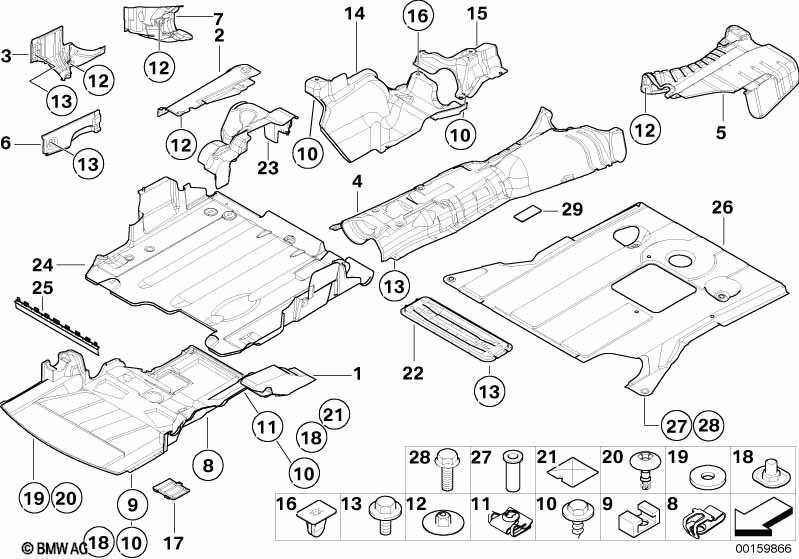 Genuine Exhaust Rear Silencer Heat Insulator Shield Over 51 48 7 037 885 view 2