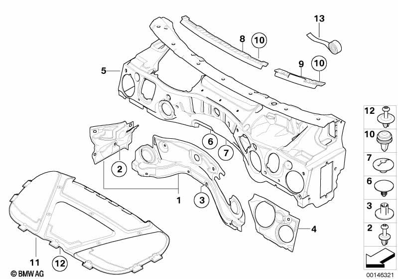 Genuine Engine Hood Sound Insulating Fits E81 E82 E87 E87 LCI 51489141036 view 2