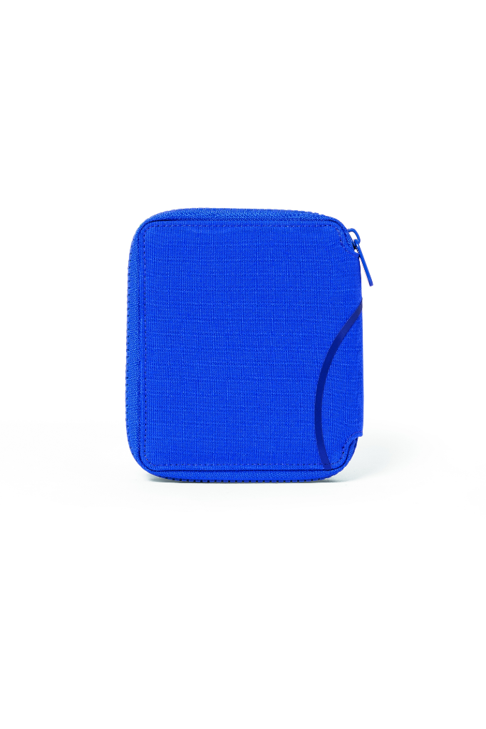Genuine Wallet Outline Print Blazing Blue Zip 4 Card Slots Coin Pocket 80 21 5 B32 0C0 view 3