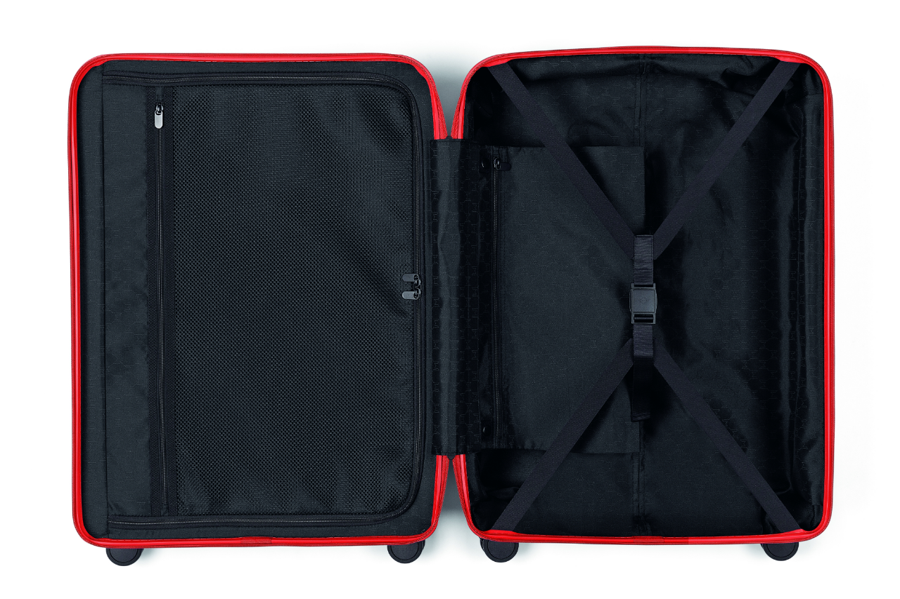 Genuine Trolley Spinner Wing Logo Debossed Hard Case Rebel Red Luggage 80 22 5 B32 0E4 view 3