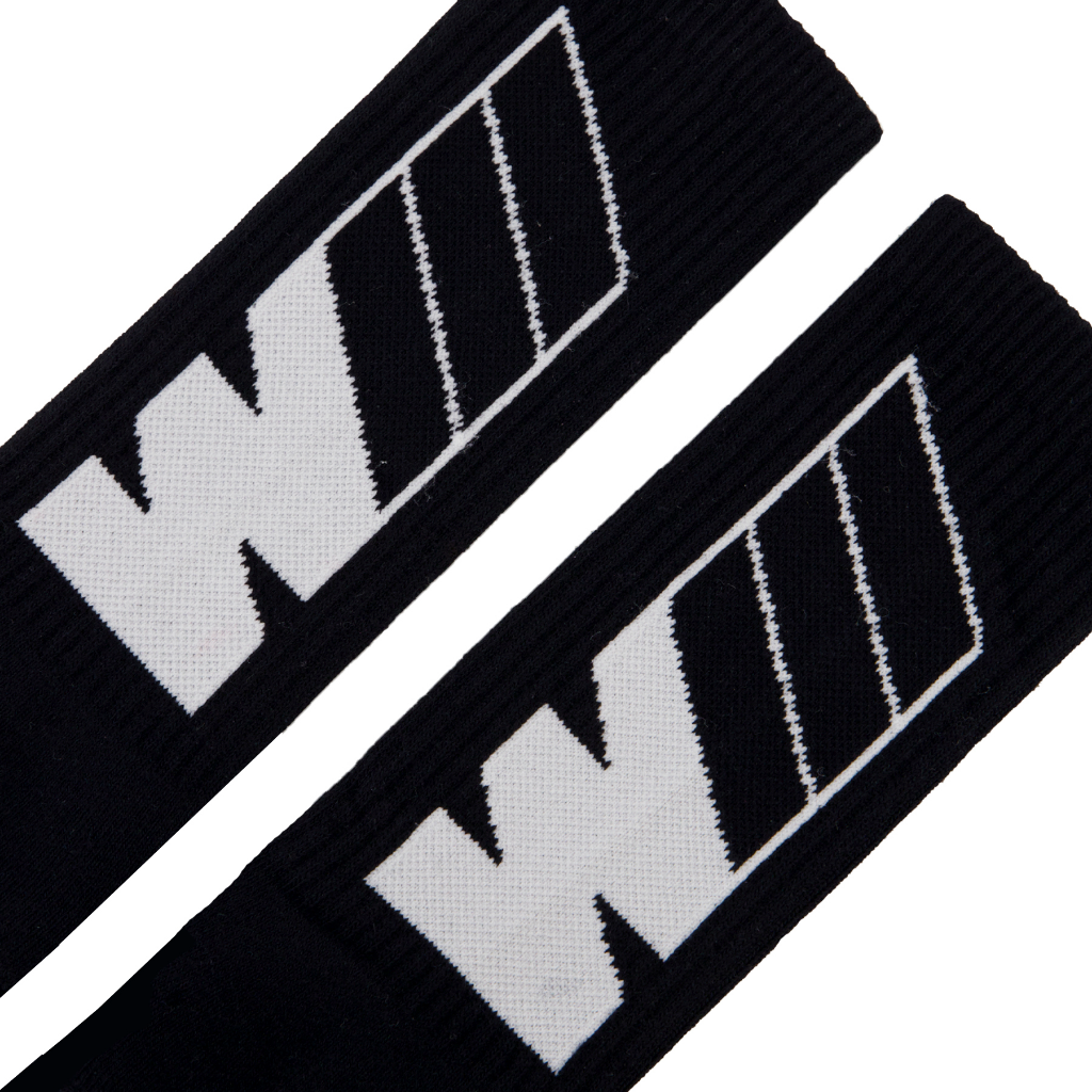 Genuine M Unisex Mens Womens Ladies Socks Black Cotton Cushioned Heels Toes view 3