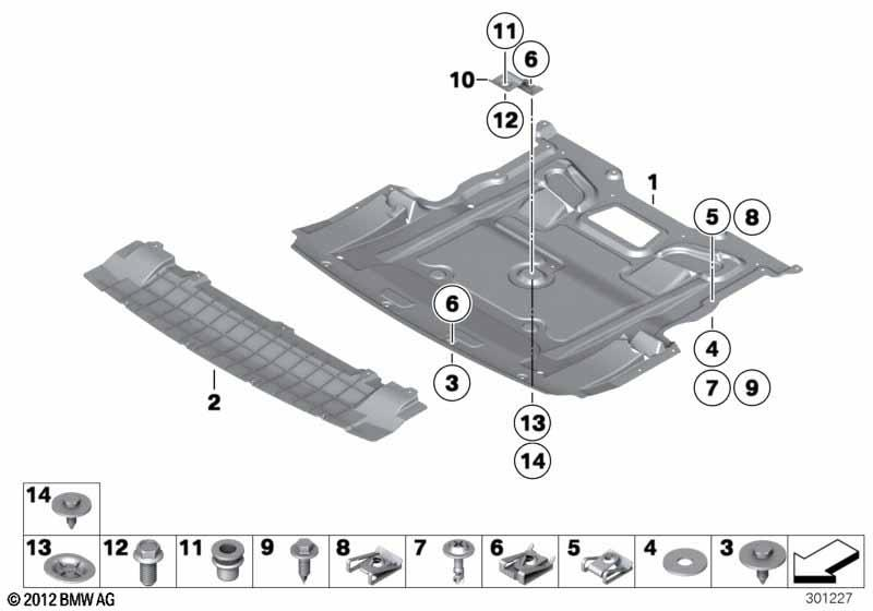 Genuine M Front Engine Compartment Encapsulation Belly Pan 51 75 8 035 971 view 2