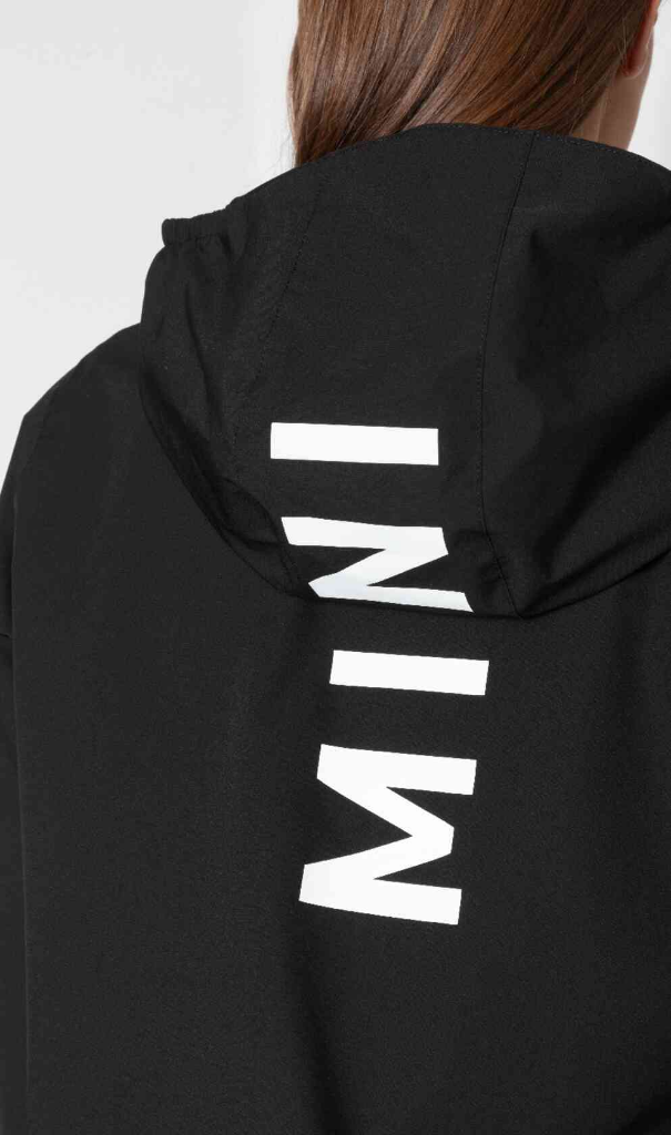 Genuine Wordmark Womens Ladies Jacket Black Top Hood Full Zip Loose Fit view 3