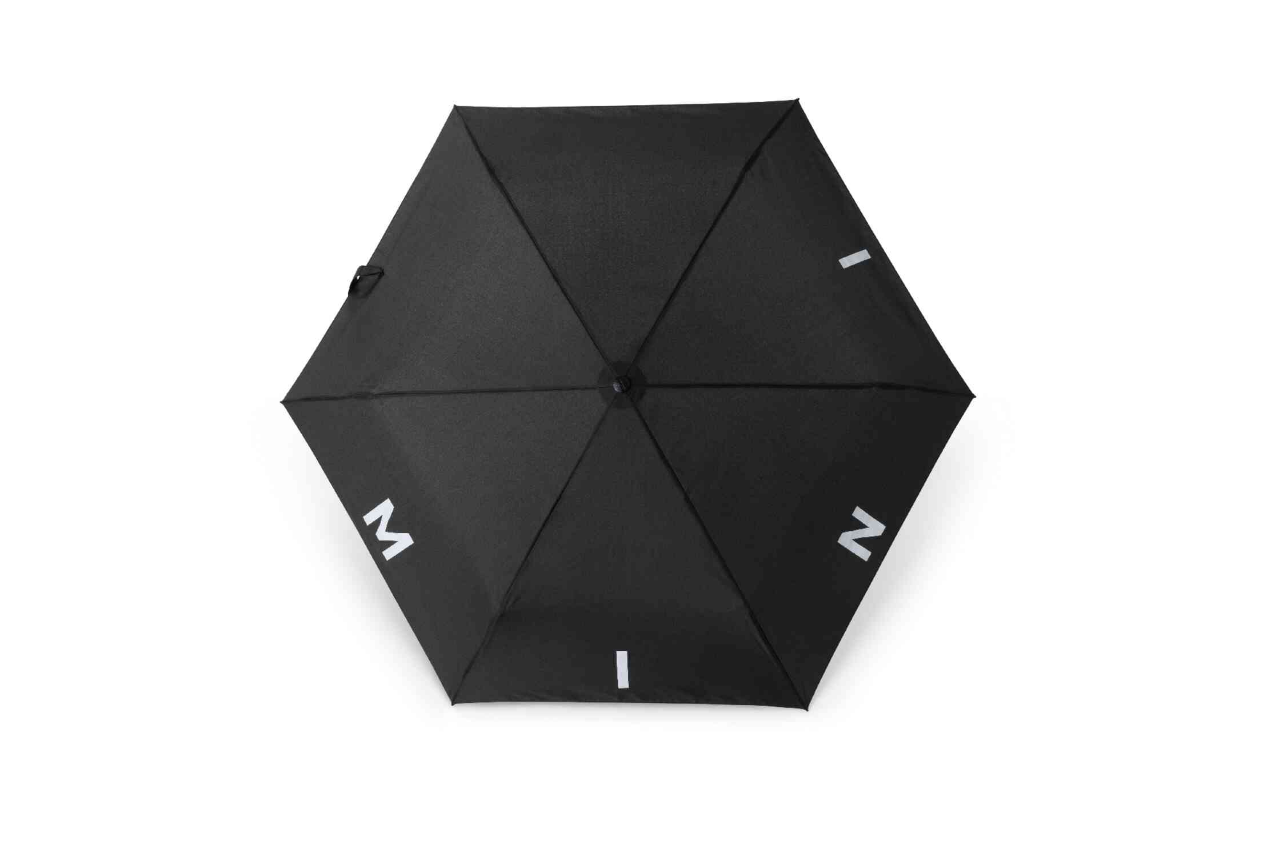Genuine Wordmark Foldable Umbrella Black Push Button Windproof 80235B54F39 view 3