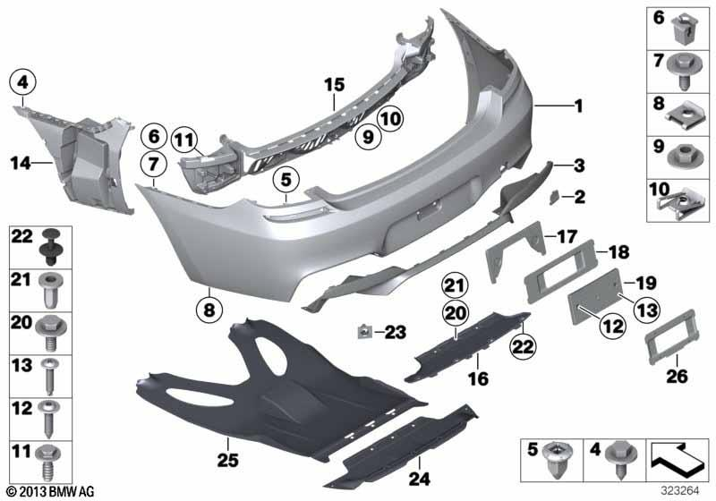 Genuine Rear Primed Towing Eye Cover 51 12 8 052 679 view 4