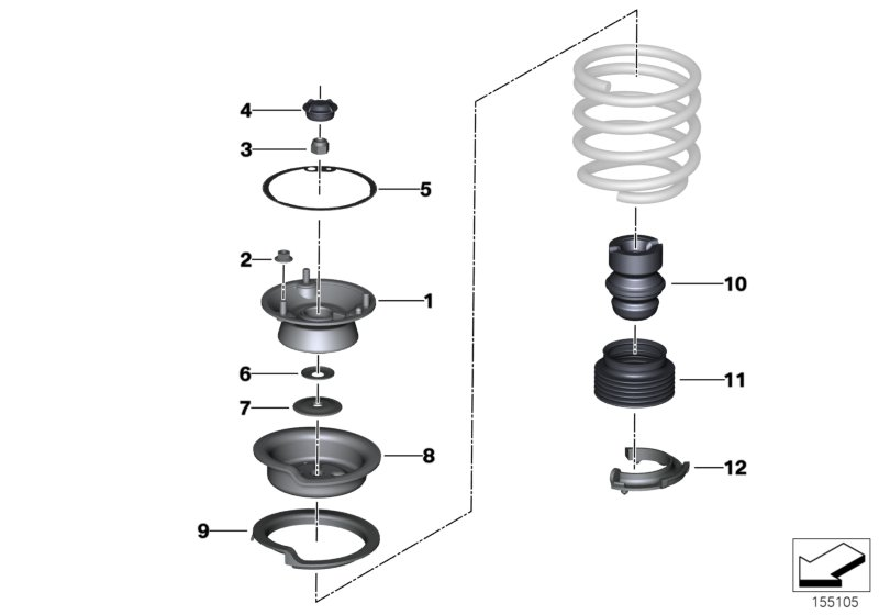 Genuine Suspension Fitting Kit Seal Ring Washer String Cup Pads 31331110196-FittingKit view 4