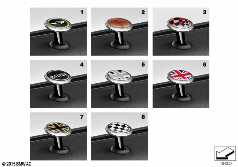 Genuine Interior Door Lock Locking Round Pin Black Jack Design 82 29 2 406 335 view 4