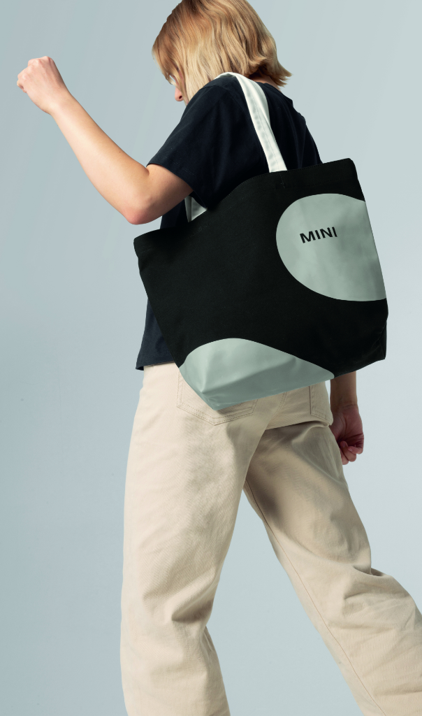 Genuine Shopper Bag Car Face Detail Wordmark Black Grey White Deep Pocket 80 22 5 B32 0D0 view 4