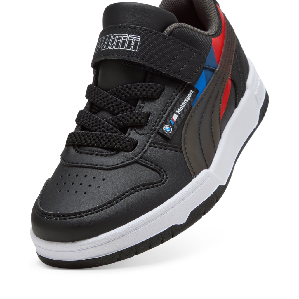 Genuine M Motorsport Childrens Kids Trainers Grey Blue Shoes Sneakers view 4