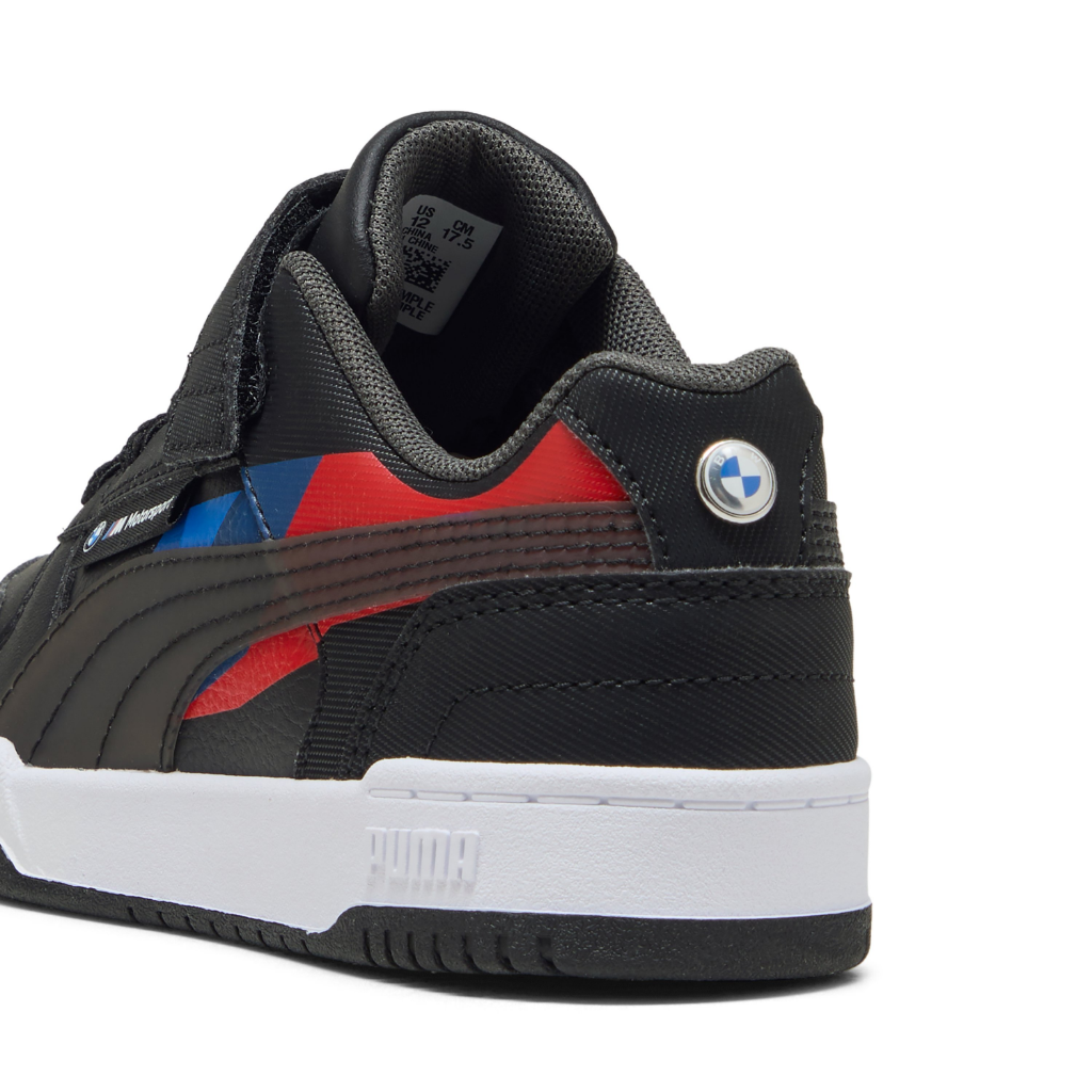 Genuine M Motorsport Childrens Kids Trainers Grey Blue Shoes Sneakers view 5