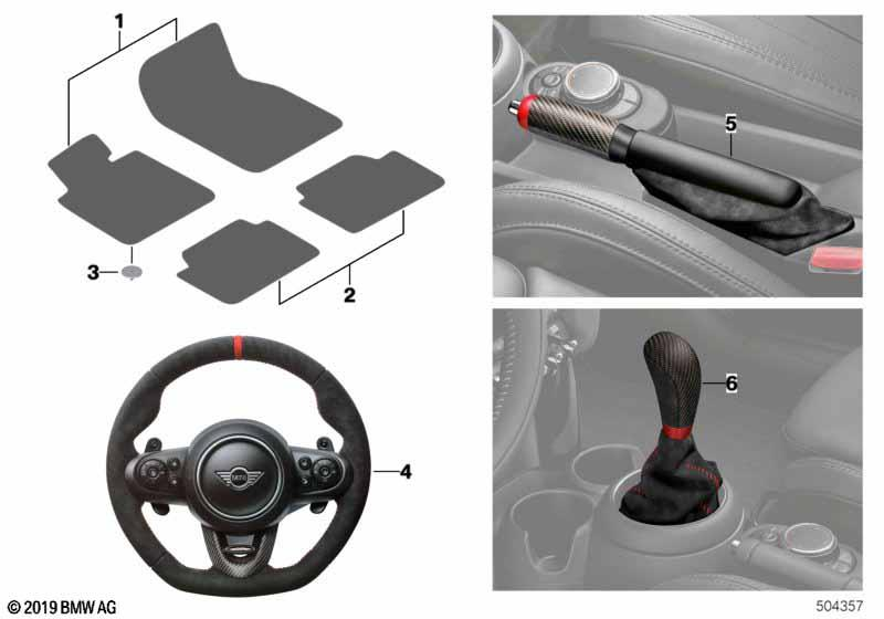 Genuine Steering Wheel Rim Alcantara Carbon JCW Pro 32 30 2 364 769 view 6