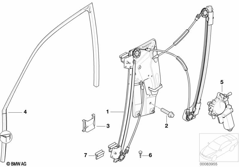 Genuine Left Front/Rear Right Window Lift Drive Motor 67 62 8 360 511 view 2