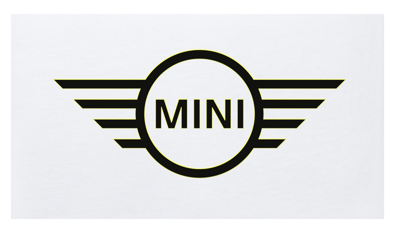 MINI Genuine Mens T Shirt Tee Top Wing Logo Two Tone White Black    view 3