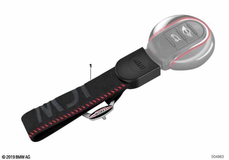 Genuine Key Fob With Pendant JCW Pro 82 29 2 469 989 view 3