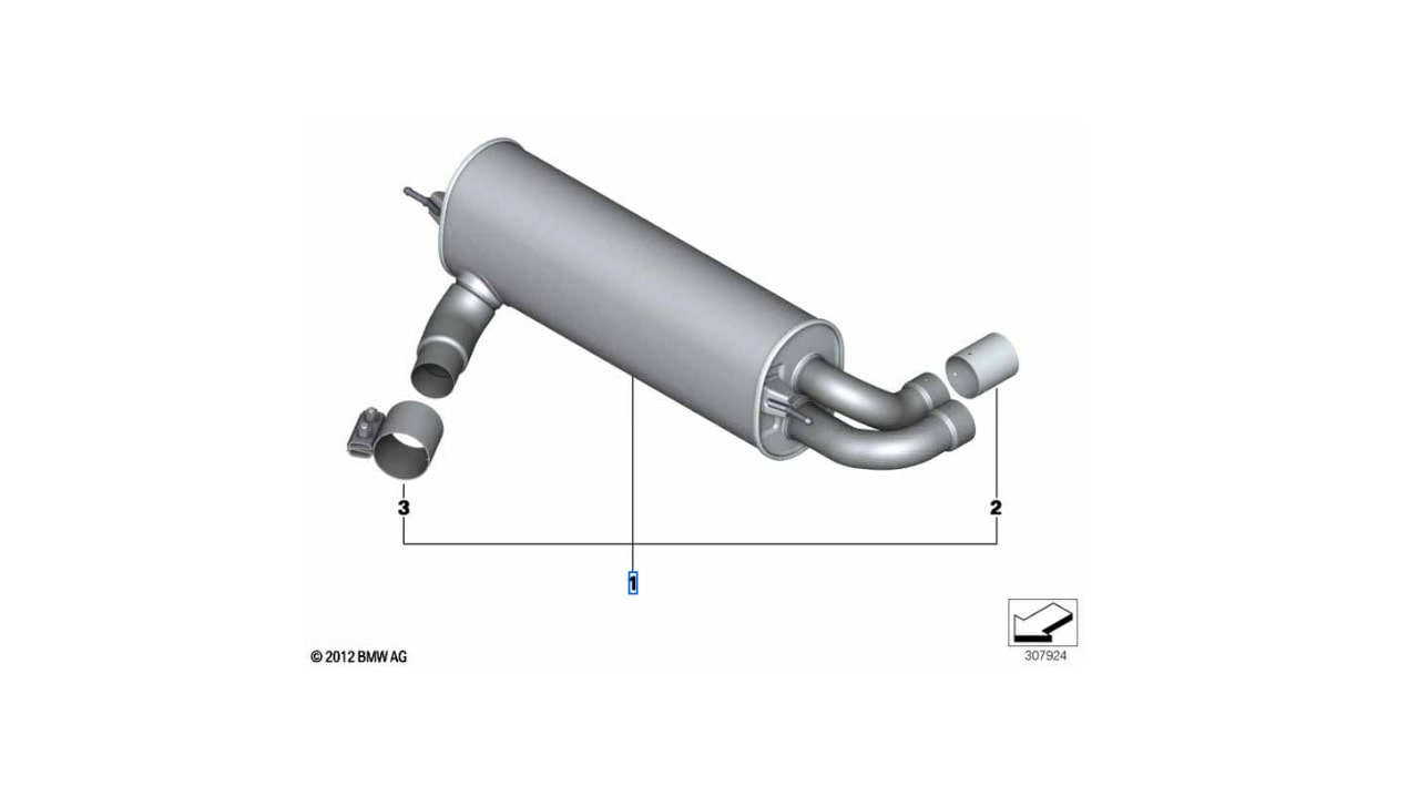 Genuine M Performance Silencer Exhaust Fits F20 F20 LCI 18302293763 view 3