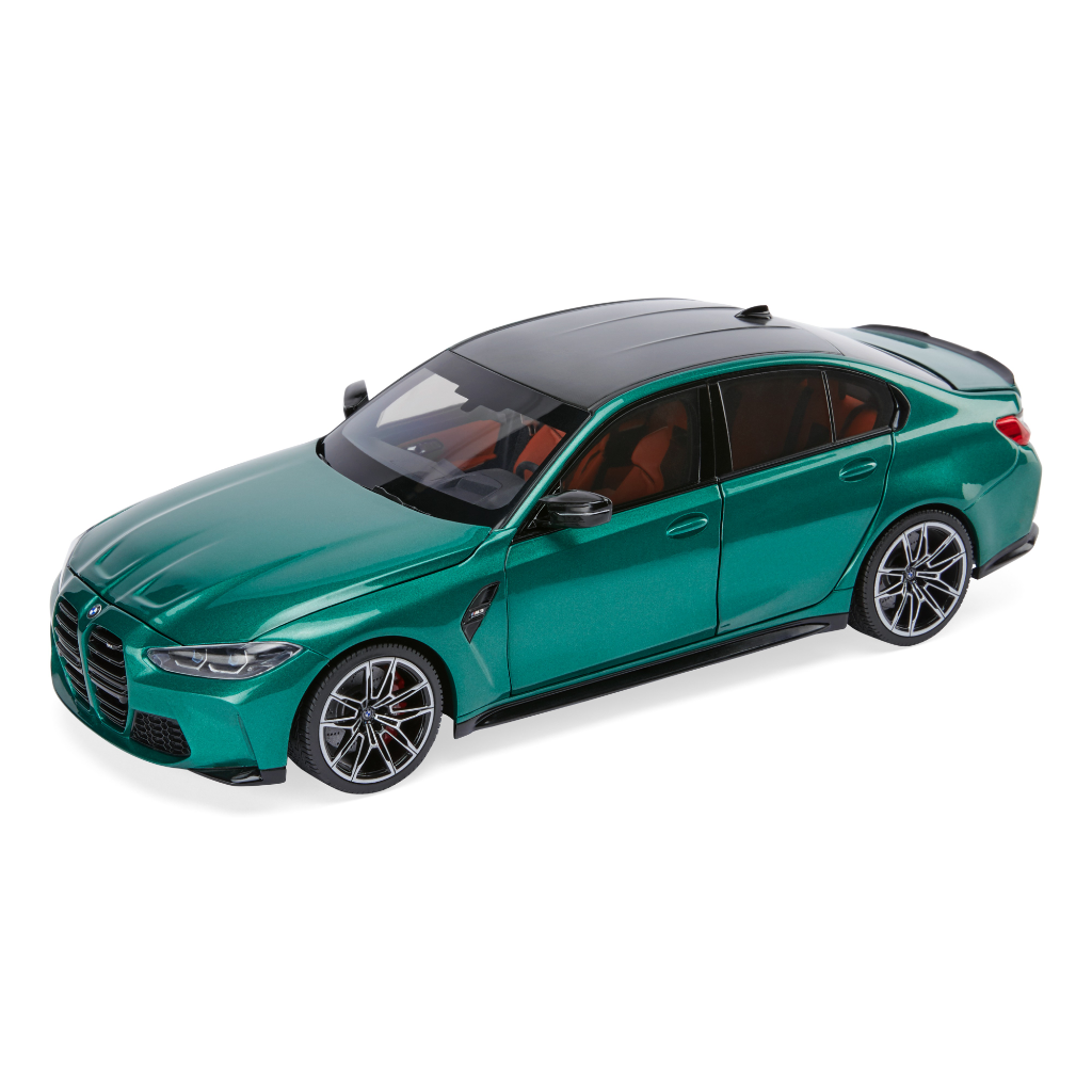 Genuine Car Model Miniature M3 G80 Green Metallic 1:18 view 3